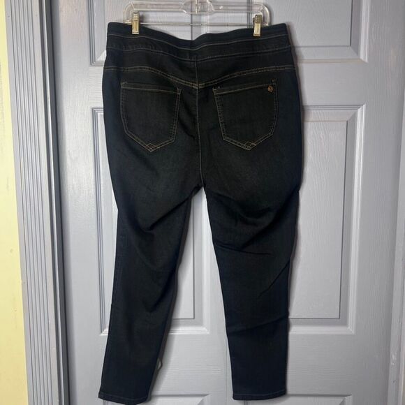 Democracy "Ab"solution Pull On Jegging Denim Blue Jean Dark Wash Size 16W - Picture 3 of 9